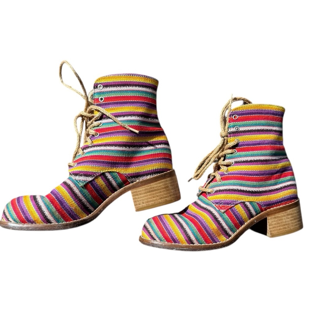 Vintage Janie Philip made in Paris fabric boot EUR 36, US 6
